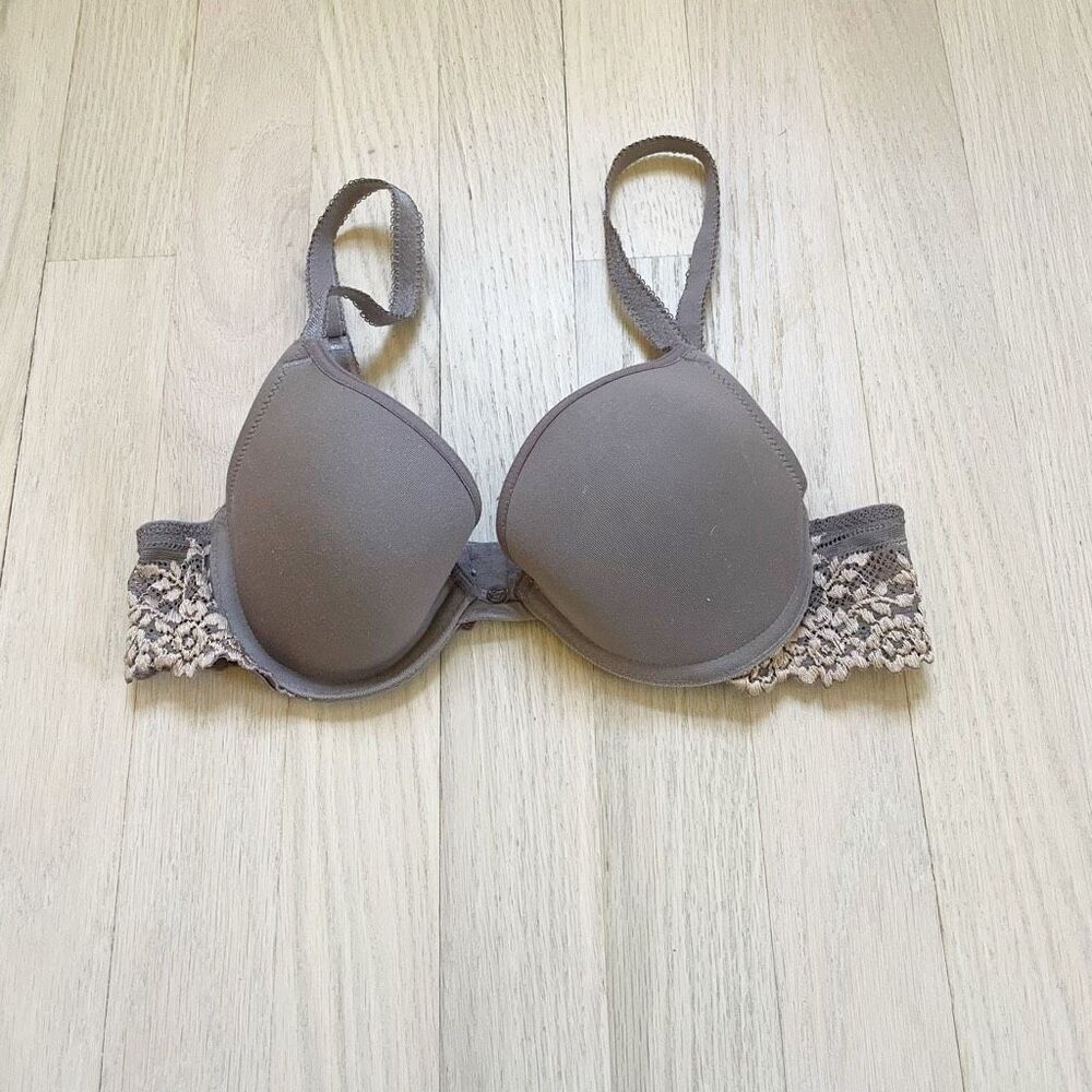 BUY 1 GET 1 FREE Wacoal 34A gray brown bra preowned 858191
